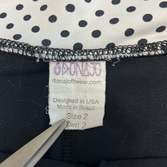 Dona Jo JoJo Skirt Skort White Polka Dot Size 2 - Picture 7 of 9